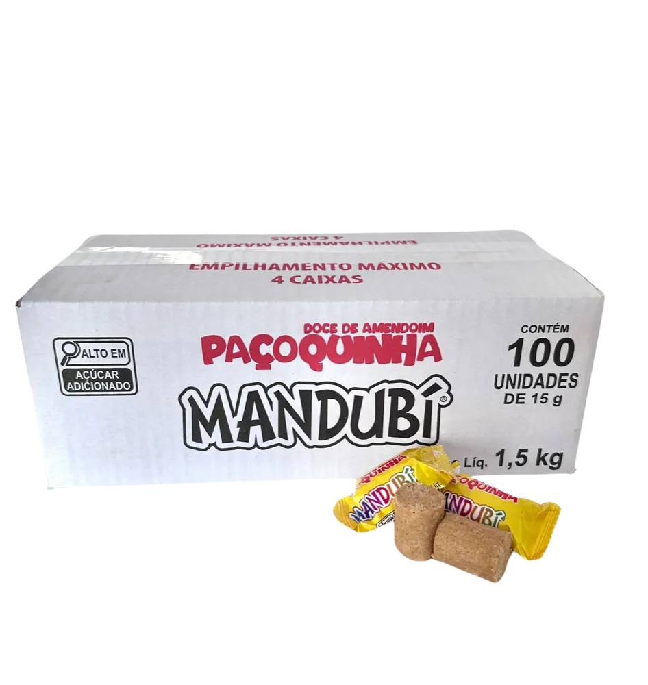 Paçoca Rolha Caixa 100 Unidades
